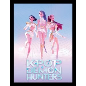 K-Pop Demon Hunters (Trio) 30 X 40cm Collectors Print framed