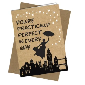 Practically perfect greeting card