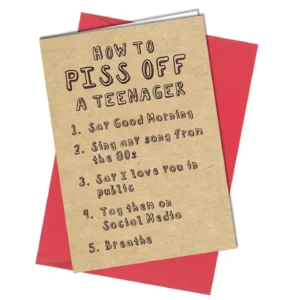 Greeting card for teenagers