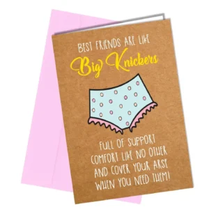 Friends and knickers greeting card