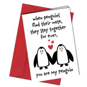 You are my penguin cute romantic greeting card for couples