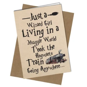 Wizard girl greeting card