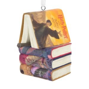 Collectable Harry Potter™️ - Stacked Books with Wand Ornament