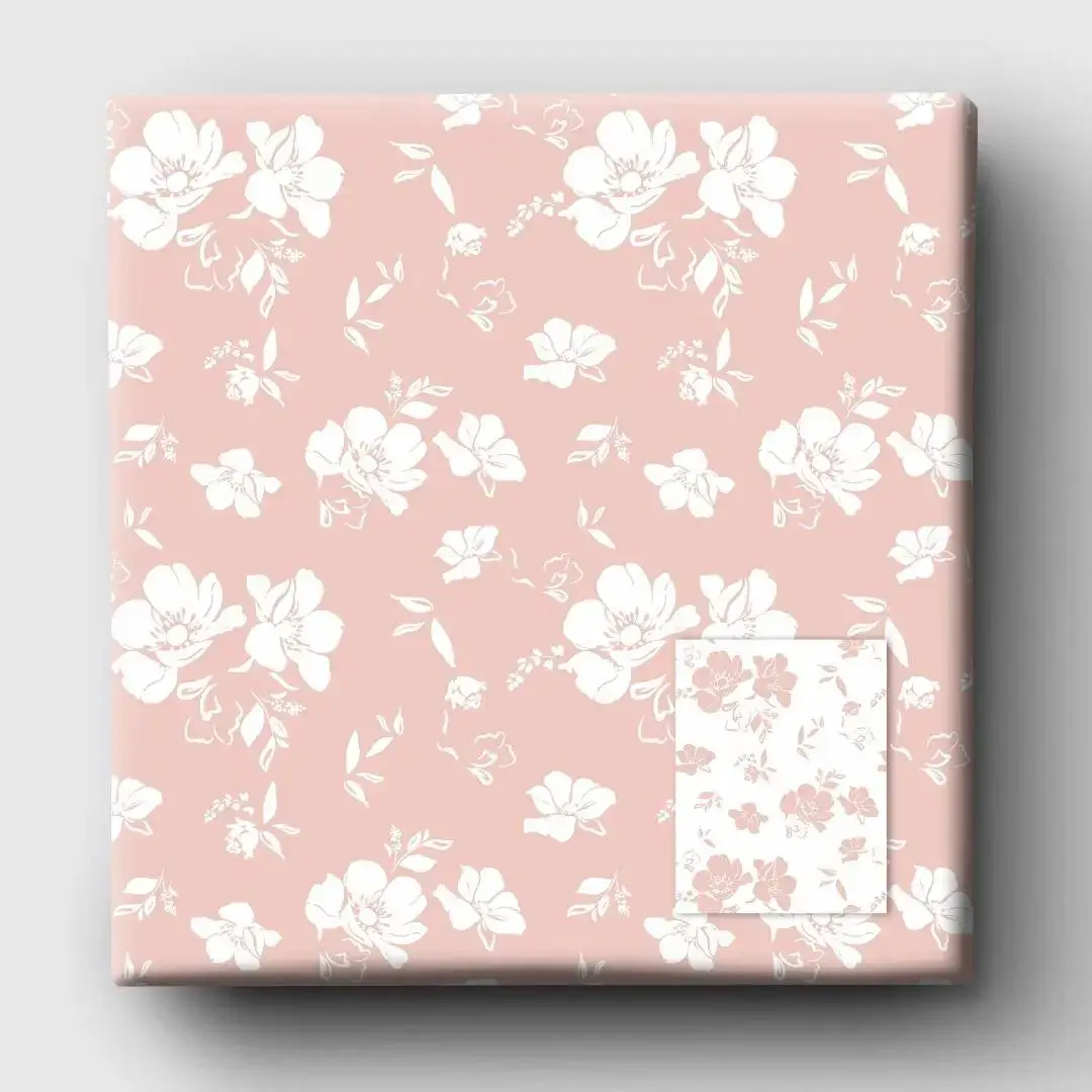 Blush Blossoms Wrapping Paper - Sustainable & Eco-Friendly