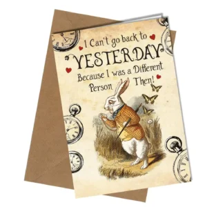 A Different Person Greeting Card – Vintage Rabbit Design