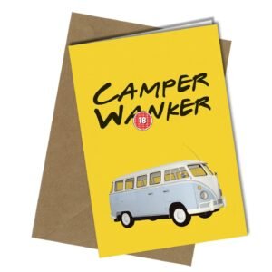 Camper wanker greeting card