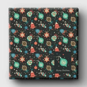 Bauble Noire Wrapping Paper - Sustainable & Eco-Friendly