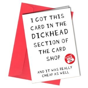 Humorous greeting card for friend