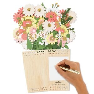 Paper Wonder Greeting Card - 3D Pop Up Flowers & Vase Design
