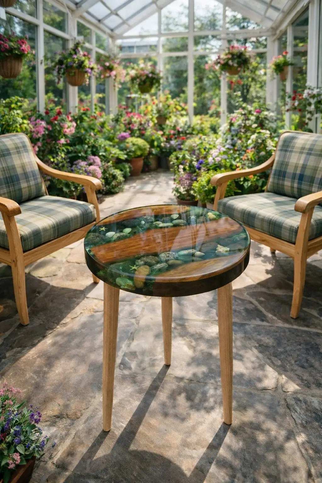 Handcrafted Resin River Table – Where Nature Meets Luxury