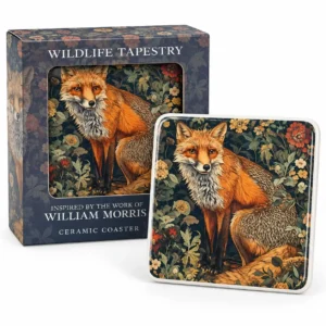 William Morris inspired ceramic coaster