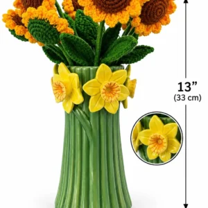 Daffodils deaign ceramic hand painted vase