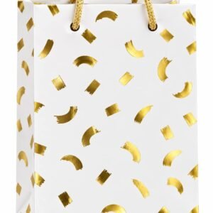Gold and white design gift bag