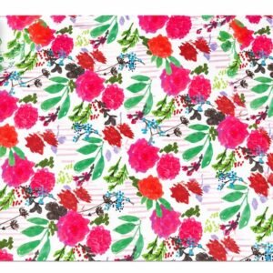 Pink and red flower design gift wrap 5 sheets roll