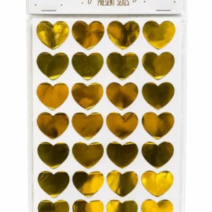 Heart shaped sticker gift seals